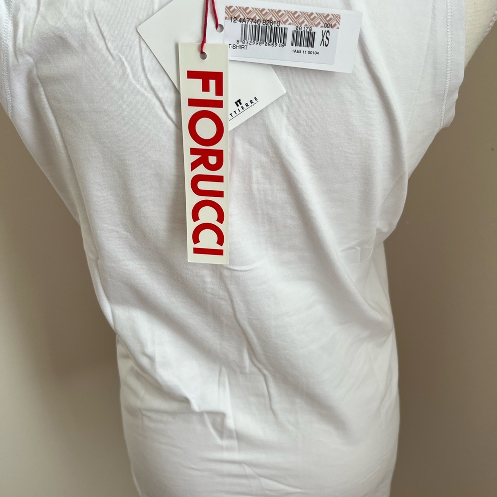 Fiorucci White Tee with Red and Pink Love Print - Picture 2 of 3